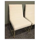 Hooker Furniture Side Chairs - White Upholstery & Bronze Metal Frame (Pair)