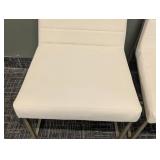 Hooker Furniture Side Chairs - White Upholstery & Bronze Metal Frame (Pair)