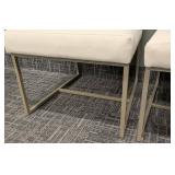 Hooker Furniture Side Chairs - White Upholstery & Bronze Metal Frame (Pair)