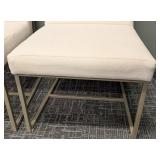 Hooker Furniture Side Chairs - White Upholstery & Bronze Metal Frame (Pair)