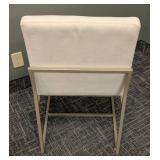 Hooker Furniture Side Chairs - White Upholstery & Bronze Metal Frame (Pair)