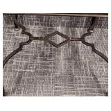 Accent Table - Glass Top, 28 by 28 in, 24 in High, Bronze Metal Frame