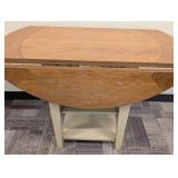 Drop-Leaf Dining Table & Side Chair, 42 in Dia, 30 in H