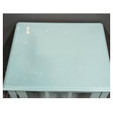 Blue Glass-Front Display Cabinet 19 in W x 16 in D x 26 in H