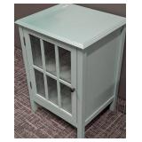 Blue Glass-Front Display Cabinet 19 in W x 16 in D x 26 in H