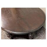 Round Wood Coffee Table - 38 in Diameter x 20 in High - Dark Finish