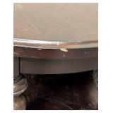 Round Wood Coffee Table - 38 in Diameter x 20 in High - Dark Finish