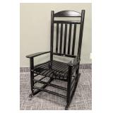 Black Wood Rocking Chair - 27 in W x 34 in D x 18 in Seat Height x 45 in Back
