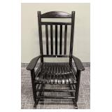 Black Wood Rocking Chair - 27 in W x 34 in D x 18 in Seat Height x 45 in Back