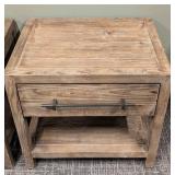 Classic Concepts Side Tables Pair - 26 x 20 in Top, 24 in High, Distressed Wood