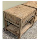 Classic Concepts Side Tables Pair - 26 x 20 in Top, 24 in High, Distressed Wood