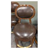 Counter Height Stools - Fabric Upholstery & Wood Frame (Lot of 4) 20W x 24D x 40H