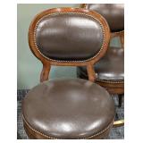 Counter Height Stools - Fabric Upholstery & Wood Frame (Lot of 4) 20W x 24D x 40H