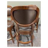 Counter Height Stools - Fabric Upholstery & Wood Frame (Lot of 4) 20W x 24D x 40H