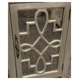 ELK Group International Cabinet - 18 x 13 x 29 in - Painted Mirrored Wood with Metal Front