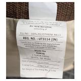 Surya Southwest Style Fabric Pouf - 24x24x18 - Brown & White Pattern