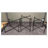 Merecana Metal Table Bases (3) Cross-Brace X-Frame, 30x15, 21x24, 24x20