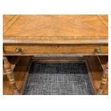 Stanley Furniture Desk - 68 in W x 32 in D x 31 in H - Wood with Light Scratches