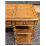 Stanley Furniture Desk - 68 in W x 32 in D x 31 in H - Wood with Light Scratches