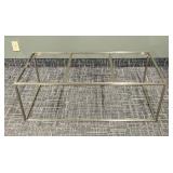 Metal Coffee Table Base - 44 in L x 20 in W x 18 in H - Glass Top Missing - Repurpose Ready