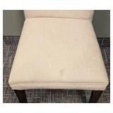 Restoration Hardware Side Chair - Beige Upholstery, 20 W x 25 D, 20 in Seat Height, 42 in Back