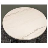 Team-Fortune Marble Top Round Accent Table - 25"H x 22"D (Chip on Rim)