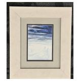 Framed Seascape Art Print - Blue Ocean Landscape 11 x 13 in