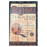 Bijou Theater Sign - Wood Advertising Plaque 20 x 30 in - Air Conditioned & Double Matinee