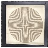 Rope Wall Art - Circular Spiral, 24 x 36 in, Framed in Black