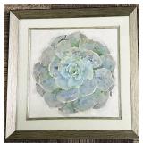 Framed Succulent Art Print 22 x 22 in