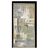Abstract Painting - Framed Abstract Artwork & 25 x 52 in