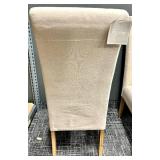 Forty West Dining Chairs - Beige Upholstered Wood-Leg Set (4-Piece) #1