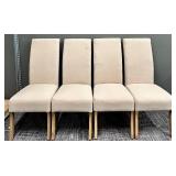 Forty West Dining Chairs - Beige Upholstered Wood-Leg Set (4-Piece) #2