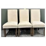 Bassett Mirror Co. Beige Upholstered Dining Chairs (Lot of 3)