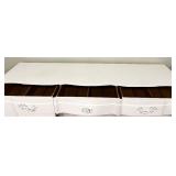 Painted White French Provincial Bombe Dresser - 9 Drawers, Ornate Hardware