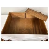 Painted White French Provincial Bombe Dresser - 9 Drawers, Ornate Hardware