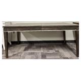 Dining Table - Dark Wood Extendable with 2 Leaves