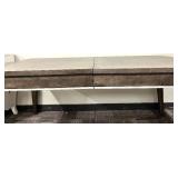 Dining Table - Dark Wood Extendable with 2 Leaves