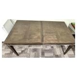 Dining Table - Dark Wood Extendable with 2 Leaves