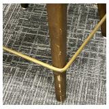 Mid-Century Bouclé Bar Stools - Set of 3, Cream Upholstery & Dark Wood