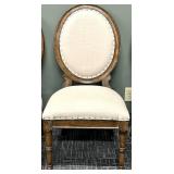 Antique Style Oval-Back Upholstered Chairs (Lot of 3)