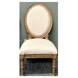 Antique Style Oval-Back Upholstered Chairs (Lot of 3)