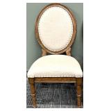 Antique Style Oval-Back Upholstered Chairs (Lot of 3)
