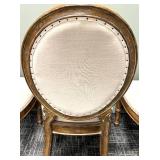 Antique Style Oval-Back Upholstered Chairs (Lot of 3)