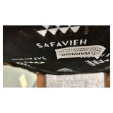 Safavieh Woven Wicker Bar Stool with Back - Natural Tan & Dark Wood