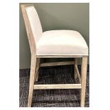 Traditions Upholstered Chair - Light-Wood Frame & Beige Fabric
