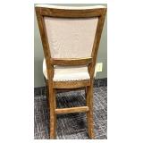 HEKMAN Chair & Howard Miller Stool Set - Beige Upholstery Wood Frame