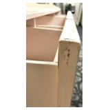 Off Pink Painted Dresser - Floral Crest & 9-Drawer Dresser with Crystal Knob Hardware