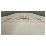 Off Pink Painted Dresser - Floral Crest & 9-Drawer Dresser with Crystal Knob Hardware