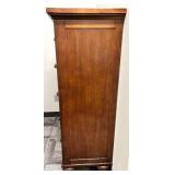 Dark Wood Tall Chest of Drawers - Dresser with 2 Small Top Drawers & 4 Large Drawers